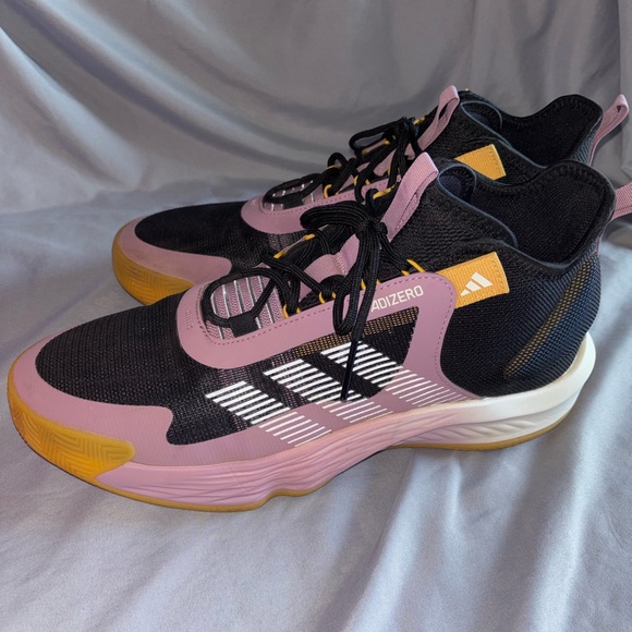 Adidas Adizero Men’s Black and Pink Athletic Shoes - Picture 3 of 5